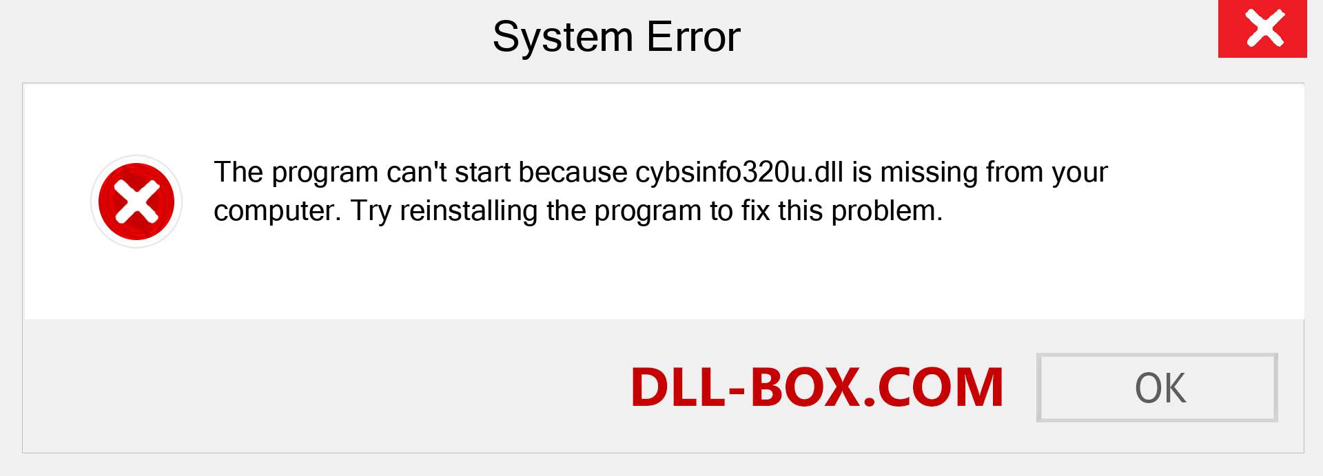  cybsinfo320u.dll file is missing?. Download for Windows 7, 8, 10 - Fix  cybsinfo320u dll Missing Error on Windows, photos, images